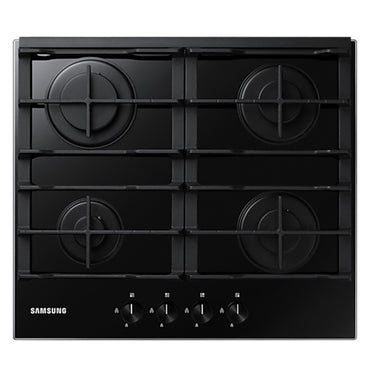Gas Hob Cooktop with 4 Burners and Powerful Heat, Black - BrandCart Kenya