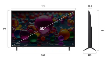 LG 50 inch UHD AI UA80 4K Smart TV 50UA80006LC
