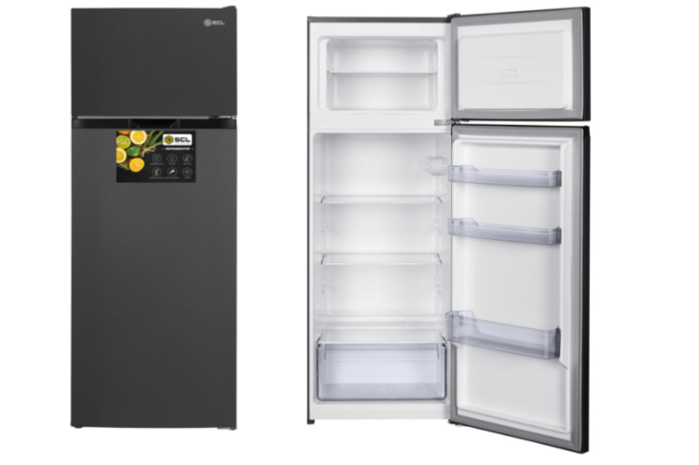 SCL 206Ltr Double Door Refrigerator TMF Pebble Grey SCL-RTD206PG
