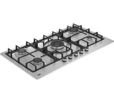 Beko HIMW 95225 SXEL 5 Gas Built In Hob - 90CM, Stainless Steel - BrandCart Kenya