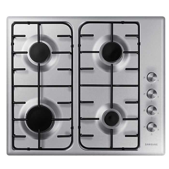 Gas Hob Cooktop with 4 Burners and Powerful Heat, Silver - BrandCart Kenya