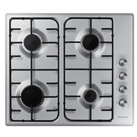 Gas Hob Cooktop with 4 Burners and Powerful Heat, Silver - BrandCart Kenya