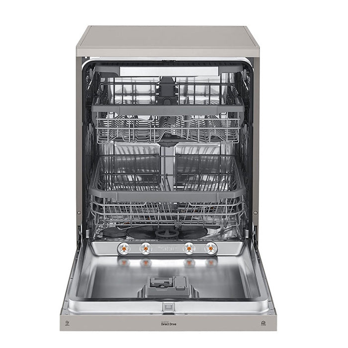 LG DFB425FP QuadWash Steam Dishwasher 14 PS – Silver - BrandCart Kenya