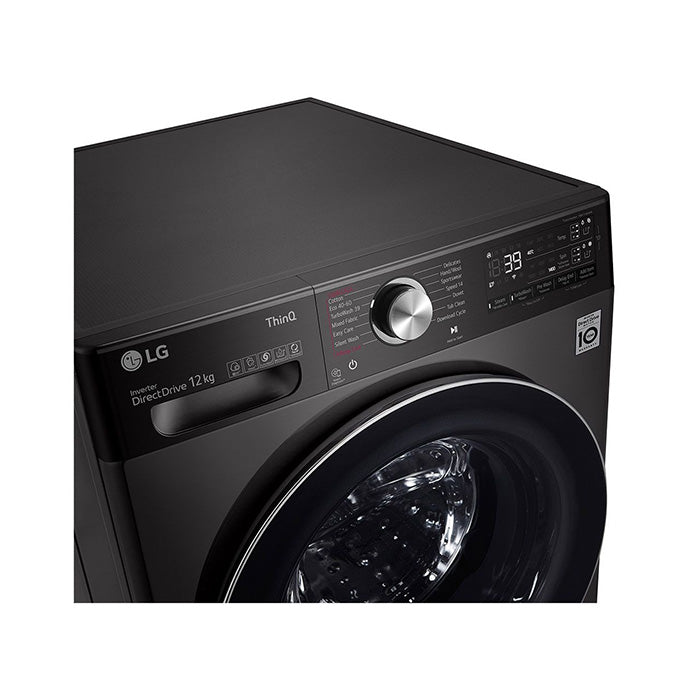 LG F4V9BWP2EE Front Load Washing Machine12KG – Black - BrandCart Kenya