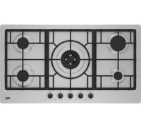 Beko HIMW 95225 SXEL 5 Gas Built In Hob - 90CM, Stainless Steel - BrandCart Kenya