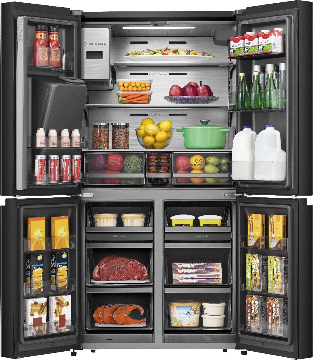 Hisense RC-68WC4SB 536L 4 Door No Frost Smart Refrigerator + Ice and Water Dispenser - BrandCart Kenya