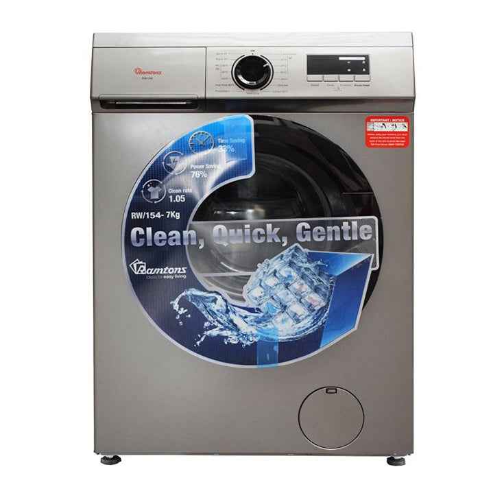 Ramtons FRONT LOAD FULLY AUTOMATIC 7KG WASHER 1400RPM - RW/154