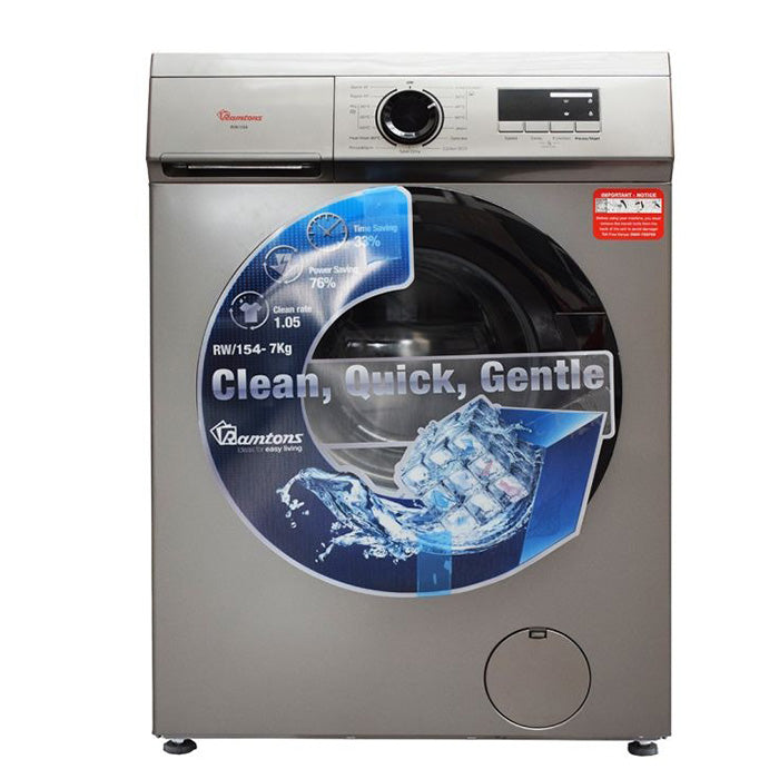 Ramtons FRONT LOAD FULLY AUTOMATIC 7KG WASHER 1400RPM - RW/154