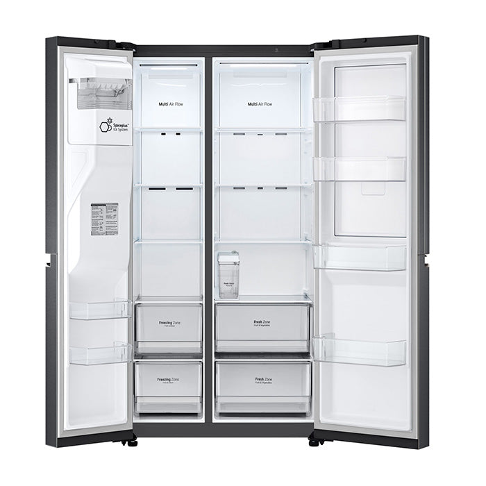 LG Side by Side Fridge Matte Black Finish GC-J257SQRS- 635(L) - BrandCart Kenya