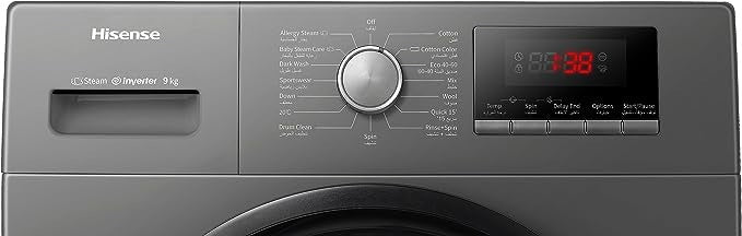 Hisense WFQP9014EVMT 9kg Front Load Washing Machine - BrandCart Kenya